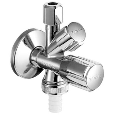 Schell COMFORT vanne d&39équerre combinée 035450699 G 2000 /2 AG, dispositif de sécurité, avec ASAG easy, avec clapet anti-retour, chromé