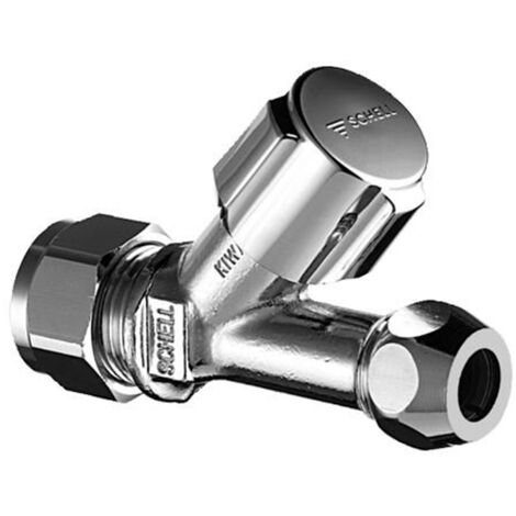 Schell robinet d''arrêt pour réservoir apparent à olive 10x12mm chrome