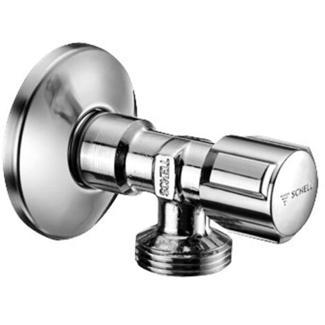 Schell – Robinet de raccordement pour lave-linge 3/4' sortie – Laiton avec filetage plomberie – Finition chrome – 33000699