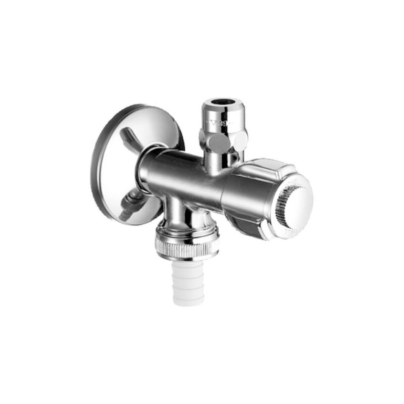 Schell - Soupape à double angle de raccordement confort avec clapet anti-retour avec 038.370.699 asag 1/2 " chromé