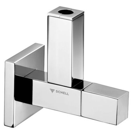 Schell soupape d&39angle Quaddesign 053620699 1/2 », chromé, poignée de manoeuvre solide