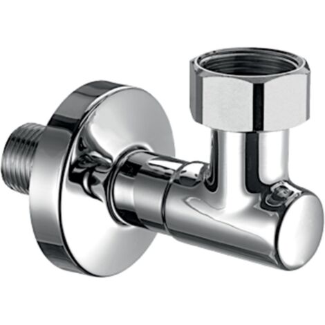 Schell Wasserzähler-Anschlussbogen Plombiervorrichtung, 3/4" Überwurfmutter, 1/2", Chrom