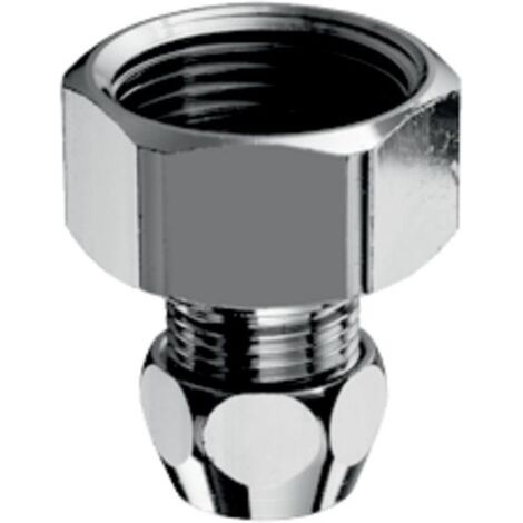 Schell Wasserzähler-Verschraubung Plombiervorrichtung, DN 10 G 3/8" Verschraubung DN 20 G 3/4" IG, Chrom