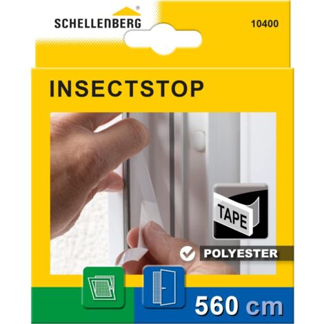 Schellenberg 10400 Nastro di Fissaggio per Zanzariere, Poliestere, Trasparente, 5,6 m