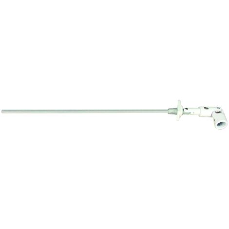 Schellenberg 11112 Cuscinetto Girevole a 30° per manovella tapparelle, 45 x 22 mm, incl. Asta Esagonale con 7 mm Bordo e 300 mm di Lunghezza, Bianco, 7/45/22mm