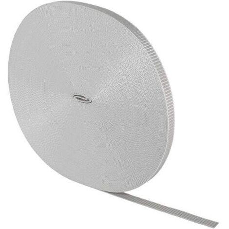 Schellenberg 11431 Cintino per tapparelle avvolgibili 18 mm x 50 m - sistema Maxi, cinghia tapparella grigio