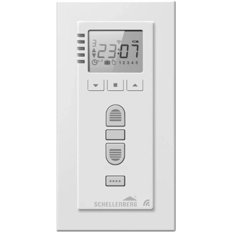 Schellenberg 20037 Interruttore timer Premium per controllo motore tapparelle elettriche, basculante garage, prese di corrente o interruttori per la luce di Schellenberg, 5 canali, bianco