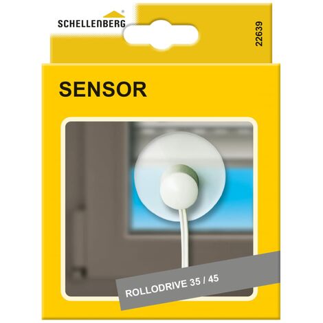 Schellenberg 22639 Sensore solare per avvolgicavo elettrico tapparelle RolloDrive 35 e 45, lunghezza cavo 1,5 m