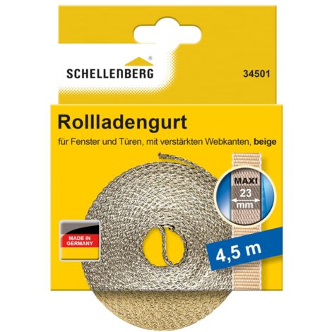 Schellenberg 34501 Cinghia per tapparelle Maxi 23 mm, 4,5 m, beige