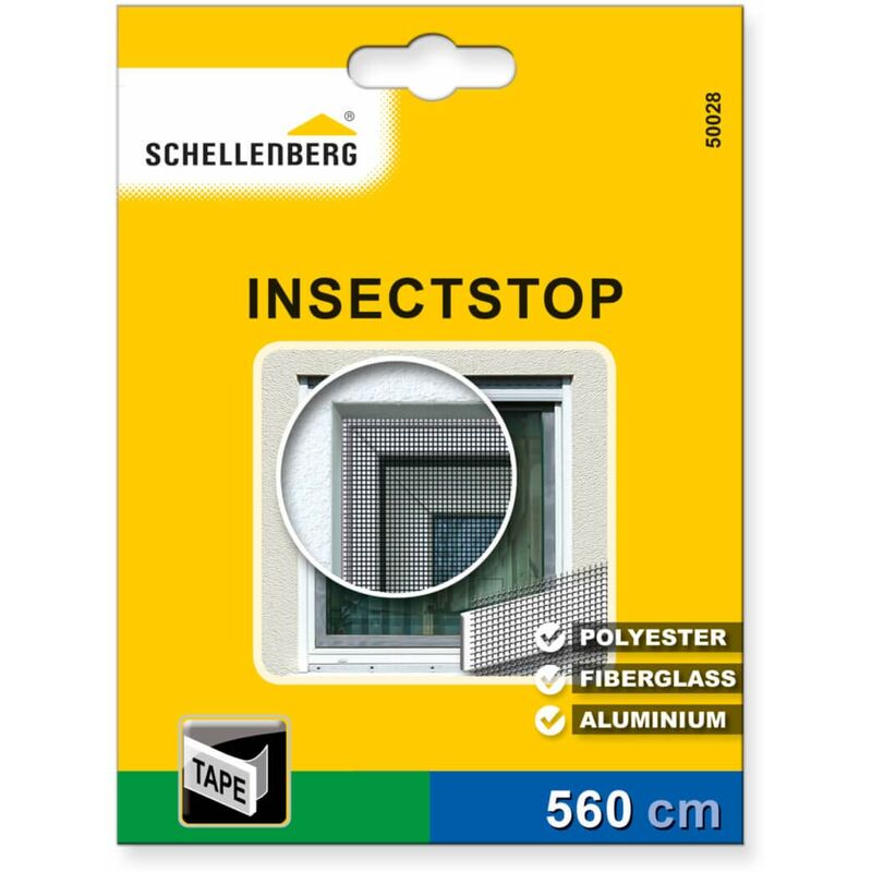 Image of Schellenberg 50028 cinghia di fissaggio bianca per zanzariere in poliestere, fibra di vetro e alluminio, 5,6 m