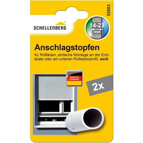 Schellenberg 52003 Tappo di arresto per tapparella, 20 x 40 mm, bianco