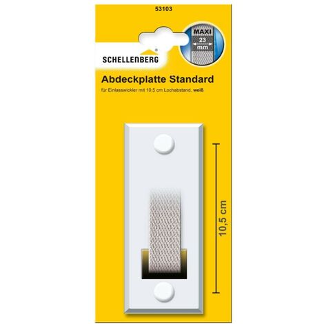 SCHELLENBERG 53103 Rolladengurt Abdeckung Lochabstand 10,5 cm, Standard Maxi, für Gurtwickler und Einlasswickler, Weiß