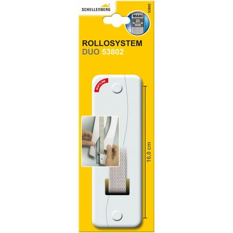 Schellenberg 53802 Copri avvolgitore Duo Bianco, Distanza fori 160 mm Dimensioni: 64 x 210 x 9 mm Larghezza cinghia: max. 23 mm