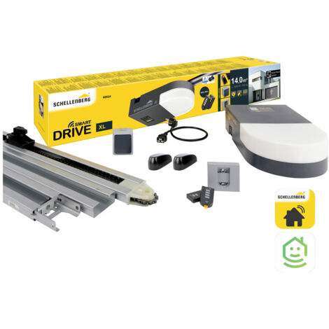 Schellenberg 60924 Garagentorantrieb Smart Drive XL mit 2X 868 MHz Handsender, max. Torfläche 14 m², 1000 N Zugkraft