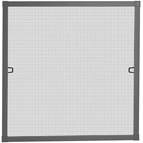Schellenberg 70031 protezione dagli insetti della finestra Plus, Zanzariera con cornice  100 x 120 cm in antracite, 1 pezzi