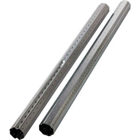 Schellenberg 86005 Rullo Ottagonale Albero Set Maxi, Diametro 60 mm, per avvolgitore tapparelle, accorciabile, Galvanised Steel, 160 cm Gesamtlänge
