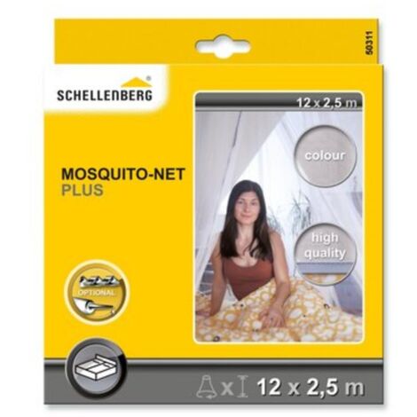 Schellenberg - Moskitonetz PLUS 2,5x12m weiß/grau - 50311