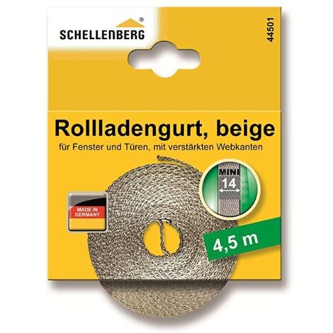 Schellenberg - Rolladengurt 14mm/4,5m beige - 44501