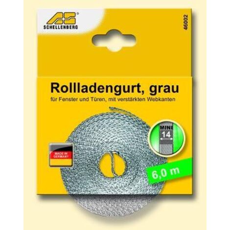 Schellenberg - Rollladengurt 14mm/6,0m 02 grau - 46002