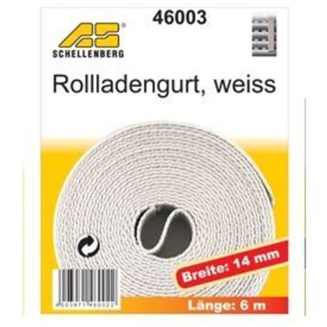 Schellenberg - Rollladengurt 14mm/6,0m weiß - 46003