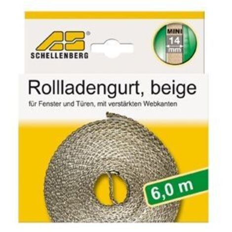 Schellenberg Rollladengurt beige Breite 14 mm - Länge 6 m Rollladengurt