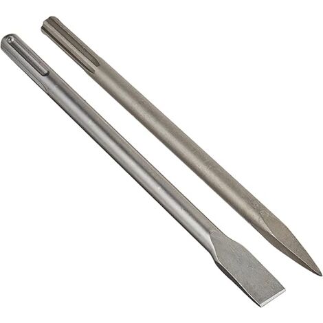 Scheppach 7907900001 de perçage et de marteau perforateur accessoires/plat + Burin pointu Kit, convient pour les dh1200 Max, diamètre 18 mm, L 350 mm