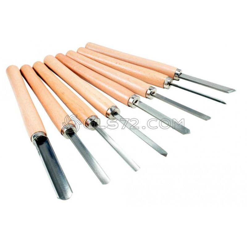 

8 PIEZAS GUBIAS CINCELES PARA TORNO MADERA - Scheppach