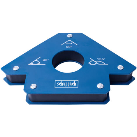 Scheppach Aimant de soudage triangle - 3 angles différents - 90° - 45° 135° - Aimant d'angle de soudage