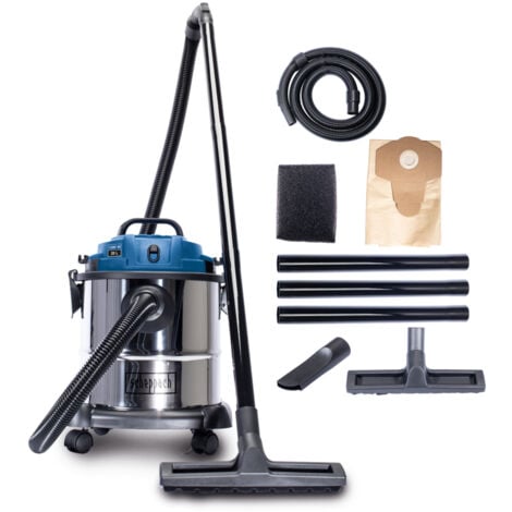 Scheppach Aspirateur Eau et poussière NTS20 - 1200W - Multi-usages - Cuve de 20L - 20000Pa de Puissance d'aspiration - Fonction Soufflerie - Kit d'accessoires Complet Inclus