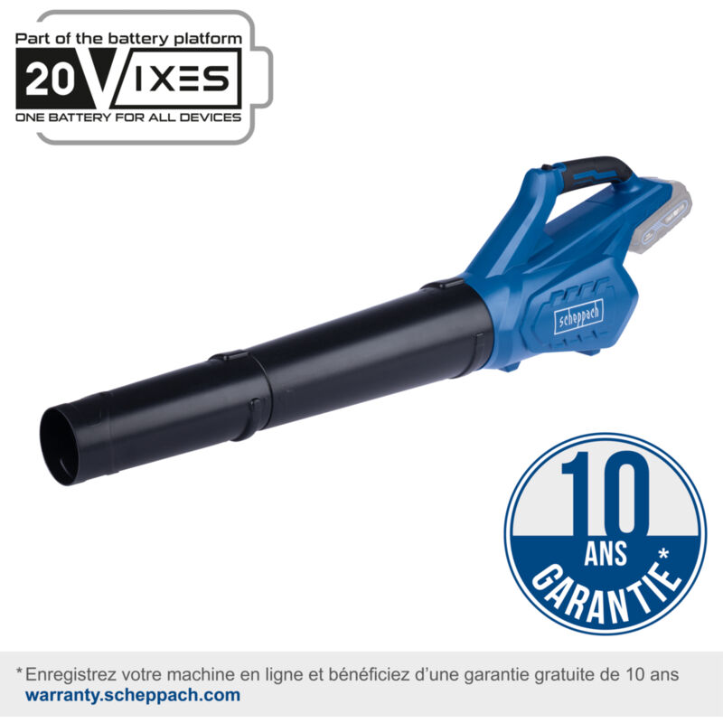 Scheppach Aspirateur-Souffleur de feuilles sans fil IXES 20V - C-BL700-X - Haut débit d'air - Soufflage axial - 2 vitesses - Compact - Vendue sans