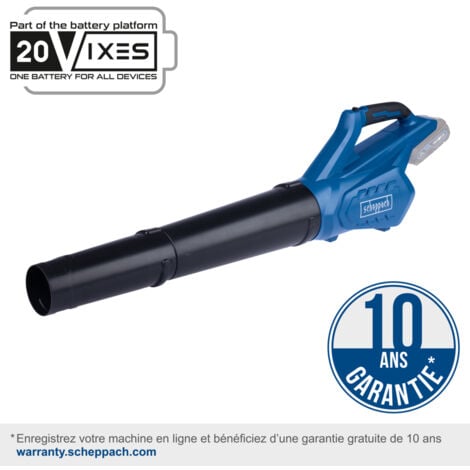 Scheppach Aspirateur-Souffleur de feuilles sans fil IXES 20V - C-BL700-X - Haut débit d'air - Soufflage axial - 2 vitesses - Compact - Vendue sans batterie ni chargeur