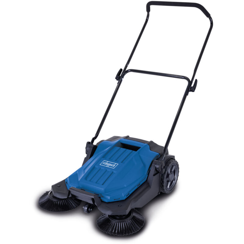 Scheppach - Balayeuse manuelle S800 – Largeur de balayage 650 mm – Cuve 20 l – Système de balayage à 3 brosses – Capacité de balayage 2 600 m² –