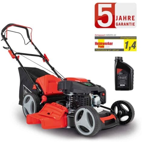 Scheppach Benzin Rasenmäher MS225-53 6PS 6in1 mit Antrieb Breite 53cm 0,6 L Öl
