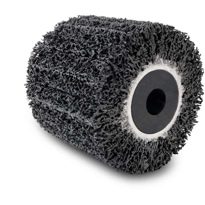 Scheppach Brosse en carbure de silicium pour surfaceuse MRS1300 Brosse de rechange - Largeur 100mm - Ø120mm - Pour le ponçage & le dénudage du métal