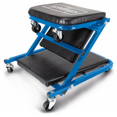 Scheppach – Chariot de mécanicien 2 en 1 – Charge max 150 kg – 6 roulettes pivotantes 360° – Pour garage et ateliers professionnels