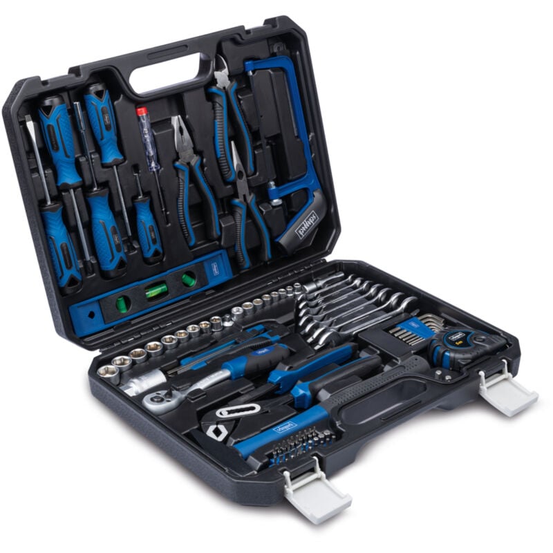 Coffret multi outils WZK120 – Mallette à outils – Coffret à outils – 97 outils – Outils en acier chrome vanadium – Tournevis, douilles, pinces, clés