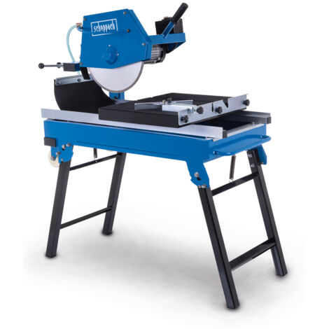 Scheppach Coupe carrelage à eau sur pieds HSM3500 – Coupe-carreaux – Coupe-pierres – Longueur de coupe 700 mm – Hauteur de coupe 110 mm – Pompe à eau & butée angulaire – Tête de scie 0° à 45°