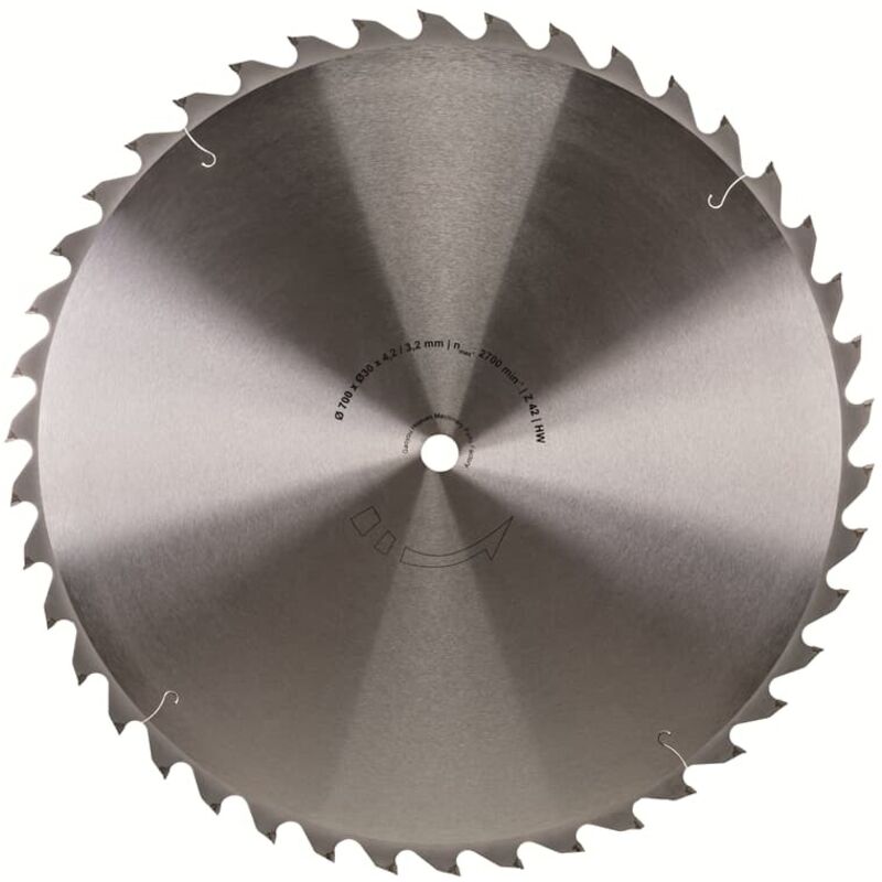 Cv Kreissägeblatt Sägeblatt 700 x 30 mm 56 z - Scheppach