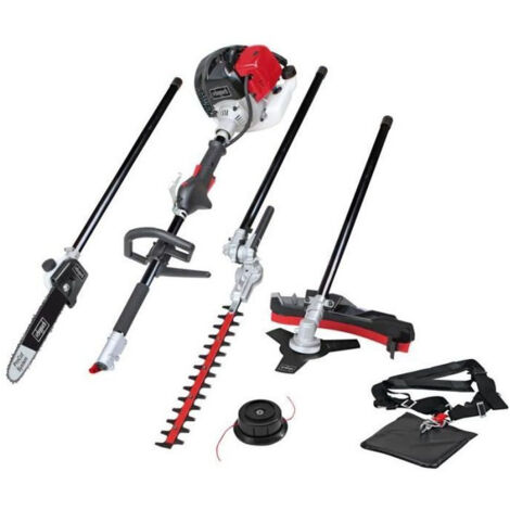 Scheppach – Débroussailleuse thermique 52CC – Moteur puissant pour travaux exigeants – Système anti-vibrations – Multifonction 4 en 1