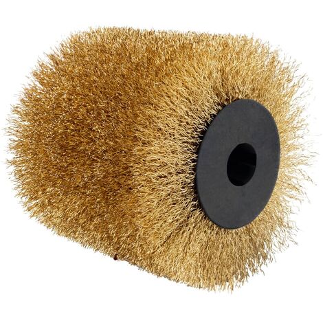 CELLOPLAST Scheppach Drahtbürste Schleifwalze für Renovierungsschleifer MRS1300, Ausführung: Messingdrahtbürste