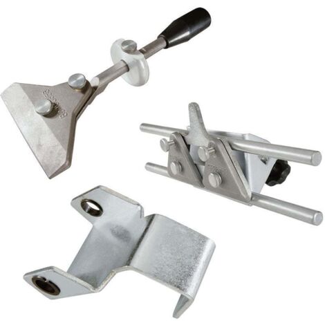 Scheppach – Ensemble de 3 dispositifs d'affûtage – Dispositif 40 pour haches jusqu'à 170mm – Dispositif 120 pour couteaux 100-200mm – Dispositif 160 pour ciseaux