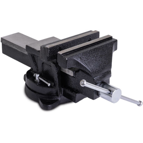 Scheppach – Étau d'atelier rotatif 160mm – Mâchoires striées 152x12mm – Force de serrage 29,4 kN – Charge max 3000kg – Plateau tournant 360° - ASV360-150