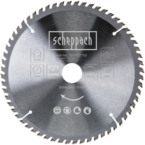 Scheppach I Lame originale Ø 216 x 1,8 x 30mm I Lame en carbure - 60 dents I Convient pour les scies HM216 - HM90MP - HM90SL