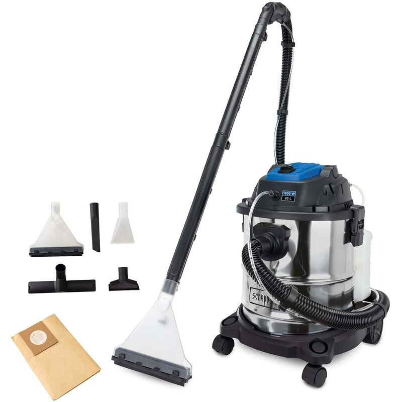 Aspiratore lava moquette tessuti tappezzerie 1600w Scheppach sprayvac20