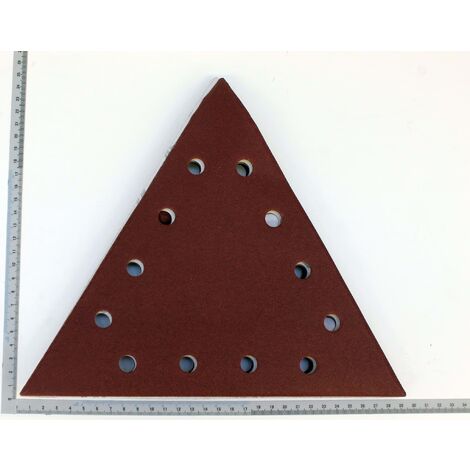Scheppach Lot de 10 abrasifs triangulaires 280mm Grain 120 Accessoire Consommable pour ponceuses murs et plafonds