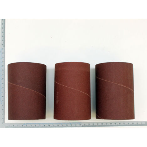 Scheppach Lot de 9 bandes abrasives - Dimensions 610 x 100 mm - Grain 80,100 et 120 - 3 pièces de chaque grain - Compatibles avec la ponceuse OSM600