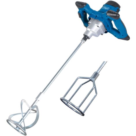Scheppach Malaxeur PM1200 – Mélangeur à main – Puissance 1200W – Longueur de la tige 550 mm – Emmanchement M14 – Poignées ergonomiques – Turbines incluses – Idéal pour peinture, mortier et crépis