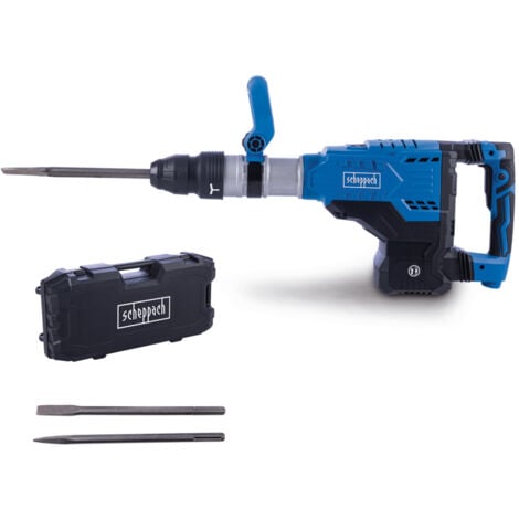Scheppach Marteau de démolition AB2000 – 60 Joules – 2000 coups/min – 220-240 V – 1700 W – Marteau perforateur – Marteau piqueur – 12 positions de burinage