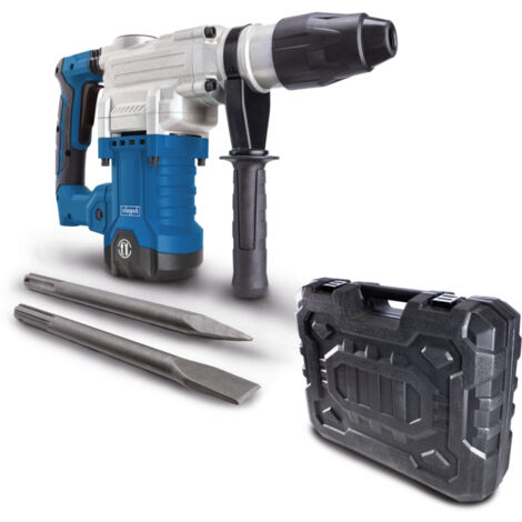 Scheppach Marteau perforateur DH1600MAX – Puissance 1600 W – Force d'impact – 10 Joules – 3800 coups/min – Contrôle des vibrations – Mandrin SDS max – Livré avec burin plat et burin pointu