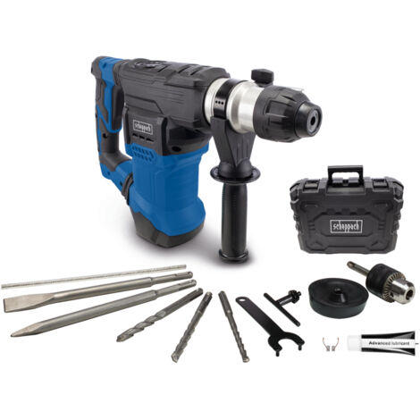 Scheppach Marteau perforateur électrique DH1500 Plus – Puissance 1500 W – Force d’impact 7 J – 4250 coups/min – Mandrin SDS-Plus – Livré avec forets et burins